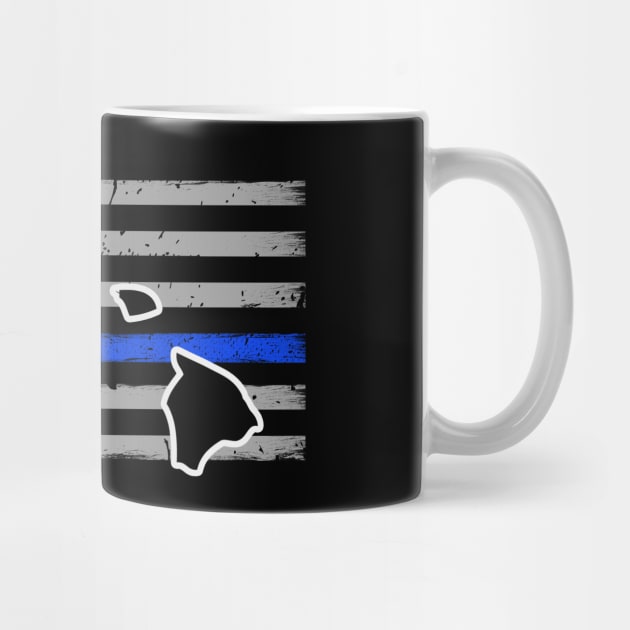 Hawaii Thin Blue Line Flag by bluelinemotivation